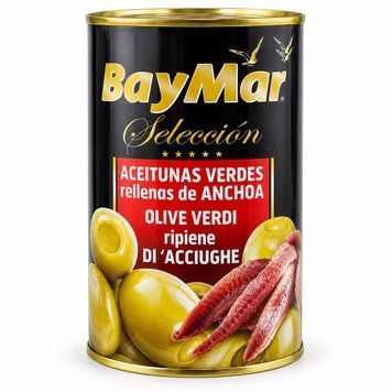 Оливки з анчоусами БайМар BayMar 130/300g 12шт/ящ 0465434 фото