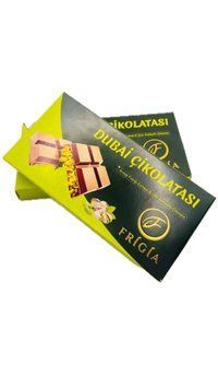 Шоколад Дубайський Frigia Dubai Kadayif Chocolate with Pistachio молочний з фісташками та Кадаїфом 200г 03847 фото