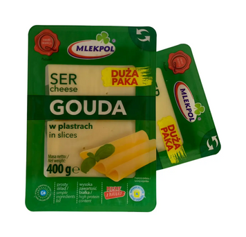 Сир нарізка Млекпол Гауда Mlekpol Gouda 400g 0109 фото