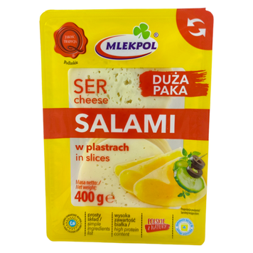 Сир нарізка Mlekpol Salami 400 г 111 фото
