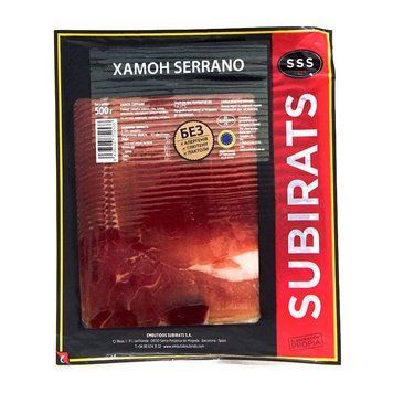 Нарізка Хамон Subirats Jamon Serrano 500г 0174 фото