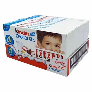 Шоколадні батончики KINDER Т8 Chocolate 100 г 0136 фото