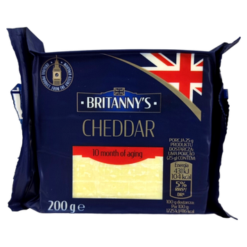Сир Чеддер Cheddar Brittany&rsquo;s 200 г 093543 фото