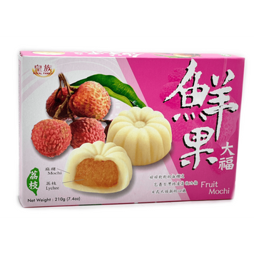 Десерт Мочі (Моті) з фруктовим лічі Fruit Mochi Lychee Flavor, ТМ Royal Family, Тайвань, 210 г  03516 фото
