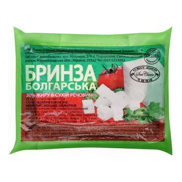 Сир Бринза Болгарська 30% жиру вакуумна упаковка 95 фото