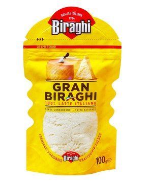 Сир твердий тертий 100г ТМ Gran Biraghi 0148 фото