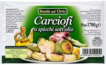 Артишоки Bonta dall Orto різані в олії (блістер) 1700г 034343 фото