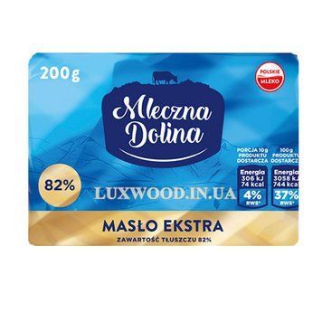 Масло Mleczna Dolina Екстра 82%, 200 грам 04310 фото