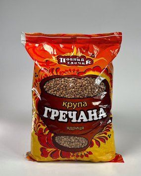 Крупа Гречана ядриця 900г ТМ Повний глечик 094321 фото