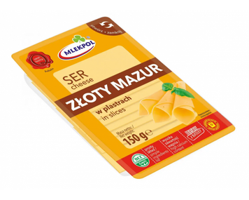 Сир нарізка Млекпол Злотий Мазур Mlekpol Zloty Mazur 400g 0104 фото
