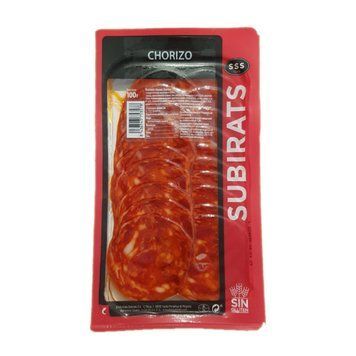 Ковбаса нарізка Чорізо "Chorizo Subirats" Іспанія фасовка 0.1 kg 0163 фото